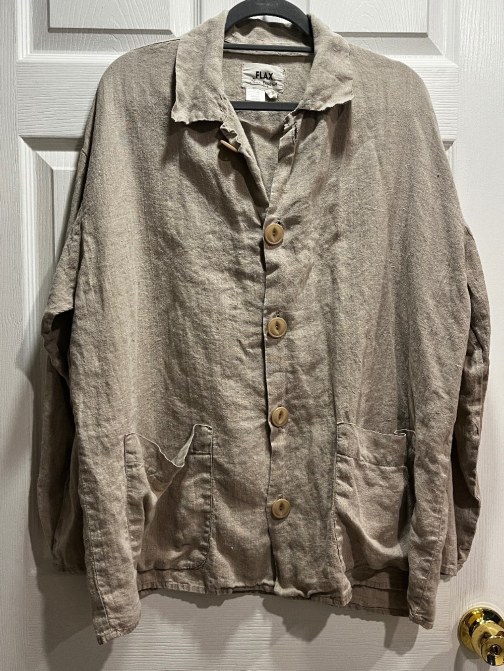 Flax Linen Jacket with Pockets